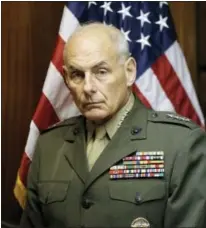  ?? JORGE SAENZ / THE ASSOCIATED PRESS ?? U.S. Marine Gen. John F. Kelly, commander of U.S. Southern Command, attends a press conference at Paraguay’s Defense Ministry in Asuncion.