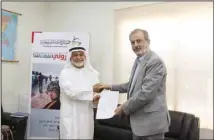  ?? KUNA photo ?? UNHCR and the Kuwaiti Sheikh Abdullah Al-Nouri Charity during the signing of the grant deal to aid Syrian refugees.
