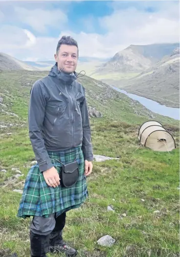  ?? ?? French wanderer Charles Attonaty sets up camp in Argyll