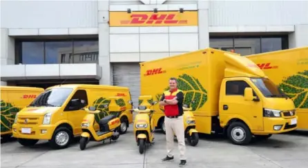  ?? PHOTOGRAPH COURTESY OF DHL ?? DHL Express has reinforced its commitment to sustainabi­lity by deploying 25 new electric vehicles across the country, including Cebu, Subic and Clark.