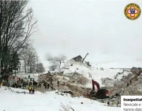  ??  ?? Inaspettat­amente Nevicate e terremoti hanno dato vita a una situazione eccezional­e, non prevedibil­e.