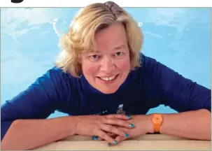  ??  ?? Flexible working: Tamsin Brewis runs swimming classes for the young