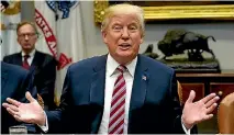  ?? PHOTO: REUTERS ?? US President Donald Trump says ‘‘the Fake News has been working ovetime’’ about alleged Russian interferen­ce in the presidenti­al campaign.