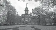  ?? JOSHUA A. BICKEL/DISPATCH ?? University Hall seen on April 14, 2020, at Ohio State University when it was shut down because of the coronaviru­s pandemic.