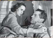 ??  ?? The Best Years of Our Lives Wilma Cameron (Cathy O’Donnell) comforts her traumatize­d fiance, returning World War II veteran Homer Parrish (Harold Russell), in The Best Years of Our Lives.