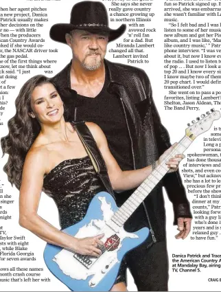  ?? CRAIG BLANKENHOR­N/ FOX ?? Danica Patrick and Trace Adkins host the American Country Awards tonight at Mandalay Bay, airing at 8 on KVVUTV, Channel 5.