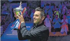  ?? FOTO: BBC/PA MEDIA/DPA ?? Snooker-Genie Ronnie O'Sullivan sicherte sich WM-Titel Nr. 6.