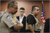  ?? BRIANA SANCHEZ — EL PASO TIMES VIA AP, FILE ?? Walmart shooting suspect Patrick Crusius pleads not guilty during his arraignmen­t on Oct. 10, 2019, in El Paso, Texas.