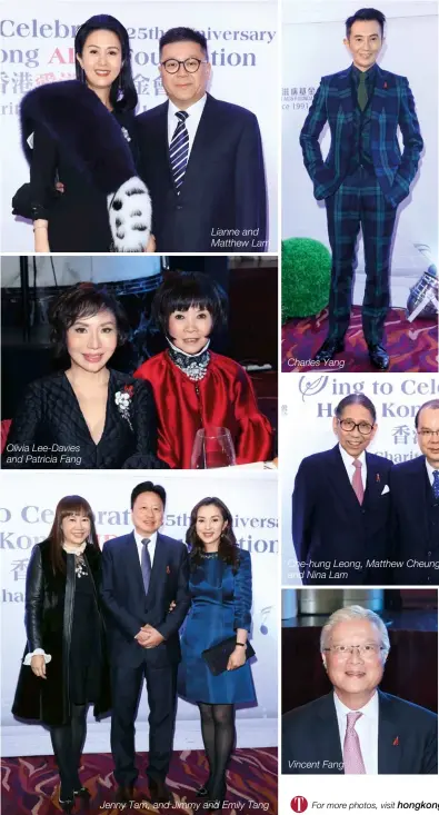  ??  ?? Olivia Lee-davies and Patricia Fang Lianne and Matthew Lam Jenny Tam, and Jimmy and Emily Tang Charles Yang Che-hung Leong, Matthew Cheung and Nina Lam Vincent Fang