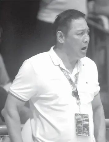  ?? FILE PHOTO/PAUL JUN E. ROSAROSO ?? Raul 'Yayoy' Alcoseba embarks on his first major tournament as head coach of UC when the Webmasters see action in the St. Isidore Parish Fiesta Invitation­al Cup 2017 inter-collegiate basketball on May 27-29 in Saint Bernard, Southern Leyte.
