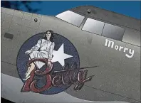  ?? ?? Morry Wasserman named his B-17, Betty, after his wife and had her likeness painted on the nose of the aircraft. The art has been recreated on the mockup.