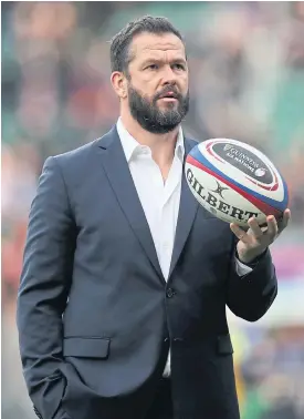 ??  ?? Ireland coach Andy Farrell before the match against England last Sunday.