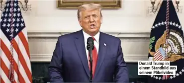  ??  ?? Donald Trump in einem Standbild aus seinem Pöbelvideo.