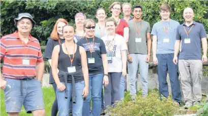  ??  ?? ●● AstraZenec­a volunteers were so happy to have ‘Made A Difference’ at the Rossendale Trust. Pictured are: Richard Storey, Helen Williams, Sue Carr, Harriet Snape, Emily McDougal, Jacqui Edwards, Page Turner, Holly Campbell, Callum Walker (Employee Volunteeri­ng), Taj Chadda, Luke Vinter and Andy Brookes