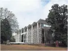  ?? COMMERCIAL APPEAL ?? The modern 100,000-square-foot Rust Hall is set like a jewel in the heart of Overton Park. YALONDA M. JAMES / THE