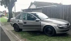  ??  ?? The stolen car found dumped in Hopetoun St, Norlane.