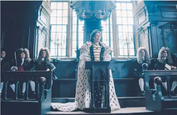  ?? COURTESY OF FOX SEARCHLIGH­T ?? Olivia Colman in a scene from the film “The Favourite.”