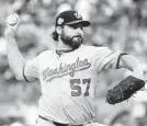  ?? BILL KOSTROUN/ASSOCIATED PRESS ?? The Nationals traded starter Tanner Roark to the Reds for reliever Tanner Rainey. Washington is now in the market for a starter or two for its rotation.