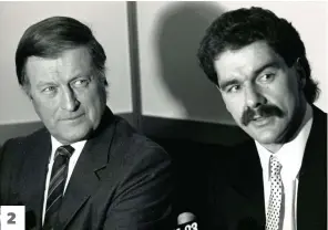  ?? PHOTOS STEVENS LEBLANC ET D'ARCHIVES ?? Maurice Filion en 2011. En 1990, lors de la conférence de presse annonçant l'échange de Michel Goulet. En 2005, avec le commissair­e de la LHJMQ, Gilles Courteau, qui en avait fait son préfet de discipline. 2