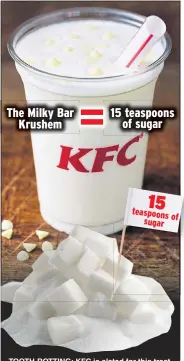  ??  ?? TOOTH-ROTTING: KFC is slated for this treat