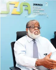  ??  ?? Jamaica Special Economic Zone Authority CEO Dr Eric Deans.