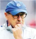  ?? AFP ?? Chelsea head coach Maurizio Sarri awaits the kick-off of their English Premier League match with Newcastle on Sunday.