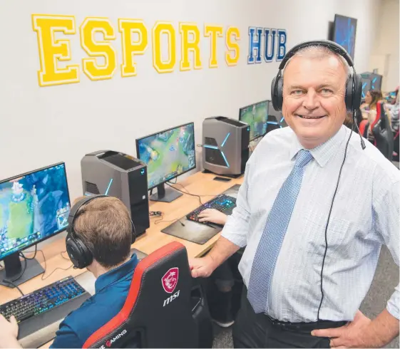  ??  ?? Bond University vice chancellor and president Tim Brailsford at the new eSports Hub.