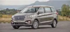  ??  ?? Suzuki Ertiga se presentó para buscar competir por un mercado ávido de productos de calidad y para la familia.