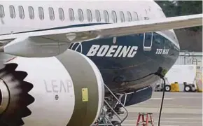  ?? BLOOMBERG PIC ?? Boeing Co is meeting with customers and pilots as it works to restore confidence in the 737 Max.