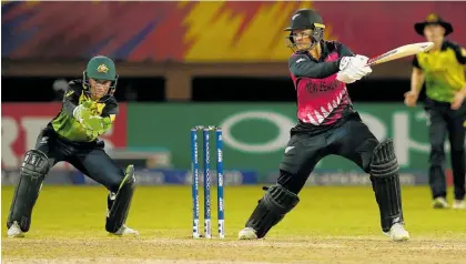  ?? Photo / Getty Images ?? Suzie Bates scored 44 runs from 41 balls as the White Ferns crashed to a 33-run defeat.