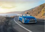  ??  ?? BRANCHING OUT: The Lexus LC 500 cabriolet opens up more options for customers of the flagship range