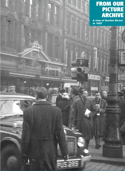  ?? ?? A view of Gordon Street in 1957