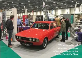  ??  ?? YFH attracted lots of attention – plus three offers of purchase – at the London Classic Car Show