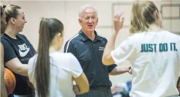  ?? ARLEN REDEKOP/PNG ?? New Westminste­r’s Doug Woodward, 69, says he’s retiring this season after 45 years of coaching and teaching.