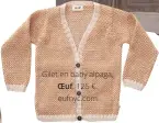  ??  ?? Gilet en baby alpaga, OEuf, 125 €. eufnyc. com