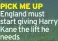  ??  ?? PICK ME UP England must start giving Harry Kane the lift he needs