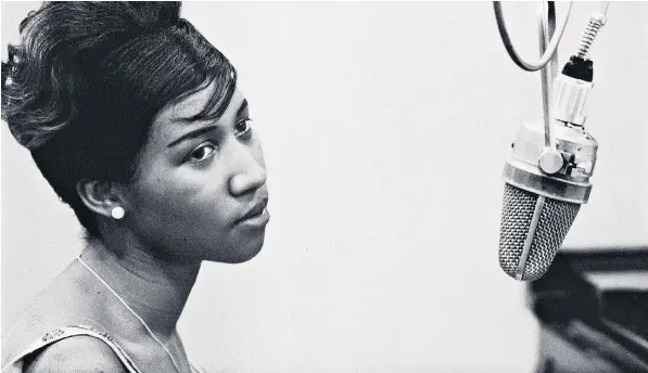  ??  ?? Aretha Franklin during her first recording session at the age of 18 at the 30th Street Studio in New York in 1960. Tributes have poured in after the death of the Queen of Soul yesterday aged 76