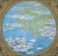  ??  ?? Intricate detail: Jeanne (Spring) by Édouard Manet, left, and the beauty of Monet’s garden at Giverny in The Water Lily Pond, top, and Water Lilies, 1908