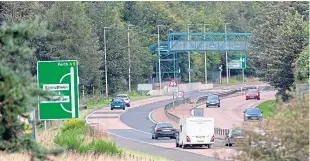  ?? Picture: Phil Hannah. ?? The temporary footbridge over the A9 at Gleneagles for the Solheim Cup was also provided for pedestrian­s during the 2014 Ryder Cup.