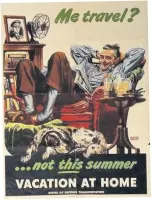  ??  ?? Holidays at home wartime poster