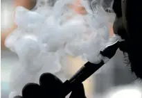  ?? AP ?? Vaping flavoured nictoine is set to become illegal in the US.