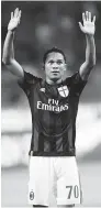  ??  ?? Carlos Bacca se despedirá del Milan de Italia.