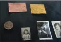  ??  ?? A picture of Donna Brown as a young girl, her work permit (she was 15), and her driver’s learner permit are among the photos and keepsakes found.