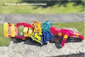  ??  ?? > Every arm the team creates is unique