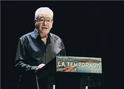  ?? PAU CORTINA / ACN ?? Daniel Martínez, presidente del Grup Focus, presentó ayer en el Romea la nueva temporada de sus teatros