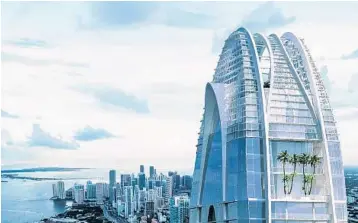  ?? OKAN TOWER MIAMI/COURTESY ?? The entire 66th floor of the tower is planned to be devoted to a restaurant.