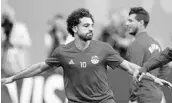  ?? EFREM LUKATSKY/ASSOCIATED PRESS ?? Egypt striker Mohamed Salah should see the pitch against Russia after he missed the team’s opener with an injury.