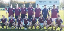  ??  ?? The Pearse Gaels team who were defeated by St Kevin’s in the under-20 football championsh­ip in Valleymoun­t last weekend.