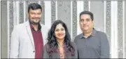  ??  ?? (From left) Sanjay Routray, Sarita Patil and Boria Majumdar