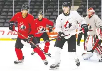  ?? ROB WALLATOR/ HOCKEY CANADA IMAGES ?? Kirby Dach, a rising star with the NHL'S Chicago Blackhawks, certainly doesn't have to worry about being cut from Team Canada, but many others in the selection camp do — some as soon as their COVID-19 quarantine ends, Terry Jones writes.